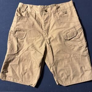 Unbranded Mens Cargo Shorts Tan Size M Multi Pockets